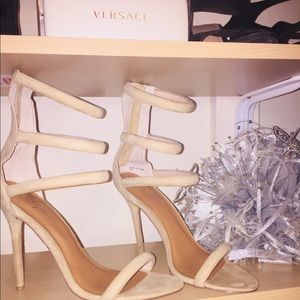 Nasty gal tan suede heels